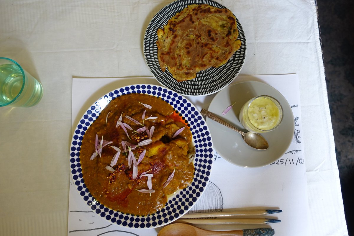 ak_factory's tweet image. TAPiRのいもくりかぼちゃ（栗とかぼちゃのニョッキ、さつまいものポロタ、カレーリーフとコリアンダーのライタ、栗のイートンメス）
#curry #currystagram #tapir #カレー #カレー好きな人と繋がりたい #神楽坂 #神楽坂カレー #神楽坂ランチ #神楽坂グルメ #くわちゃんねる instagram.com/p/DQlOBs8E0MV/