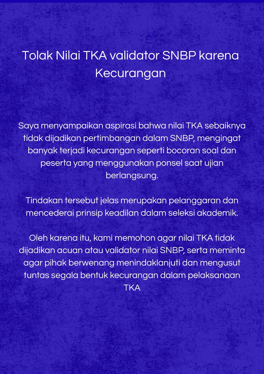 risolkecoa's tweet image. tka banyak soal bocor , banyak pake Ai , buka hp , tolak gasih sebagai validator SNBP? 

#stopnormalisasicurang
#tkajujur