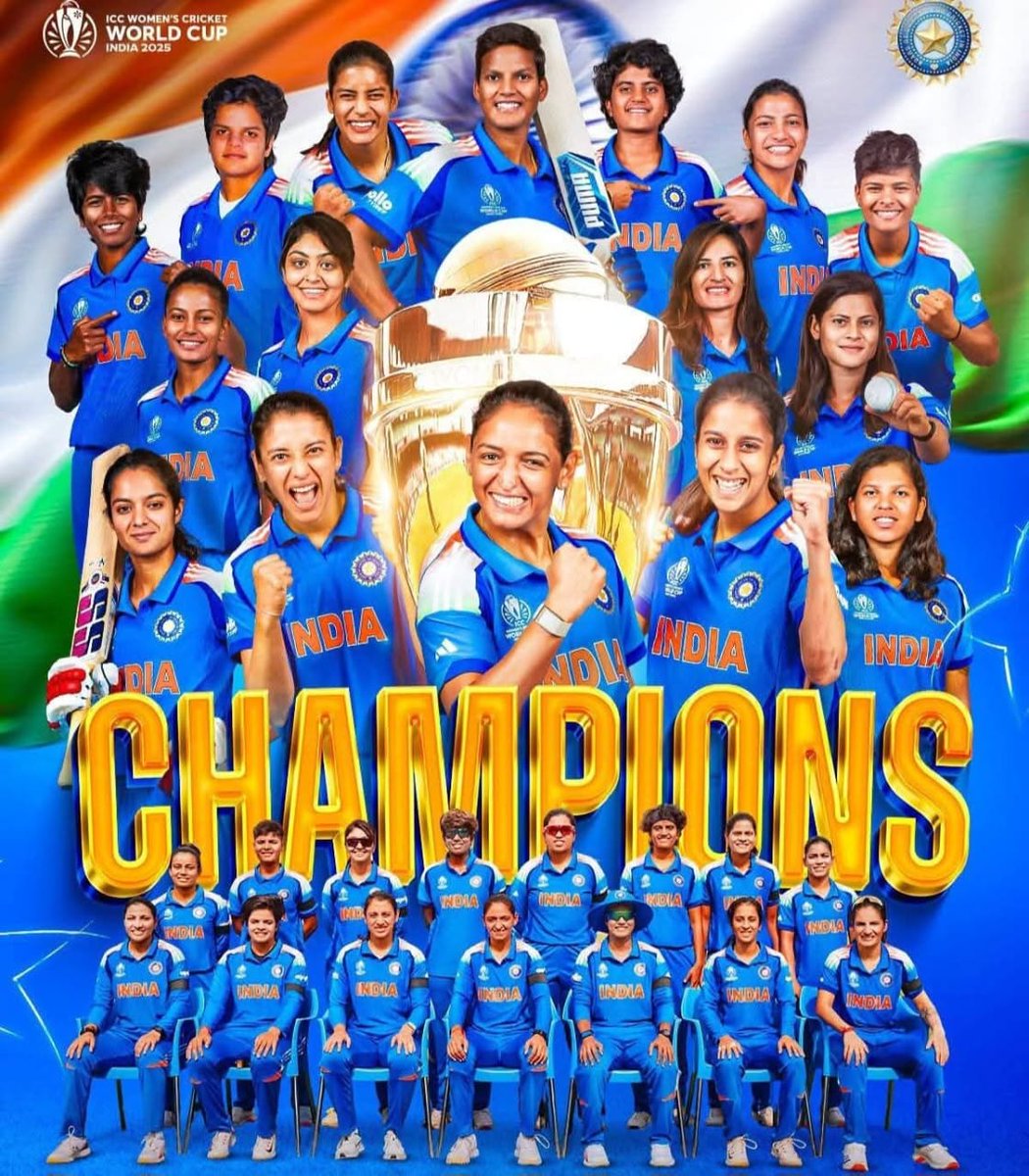GovindParadia's tweet photo. शानदार! ज़बरदस्त! ज़िंदाबाद !
माँ भारती कि इन बेटियों ने सच में दुनिया 🌍 हिला दाली । 
टीम इंडिया की इस ऐतिहासिक उपलब्धि पर हार्दिक बधाई और शुभकामनाएं! आपने हर भारतीय का सिर गर्व से ऊंचा कर दिया है। @BCCI
@BCCIWomen 
🇮🇳 #womensworldcup2025 #bcci https://t.co/1pjXj8KVgz