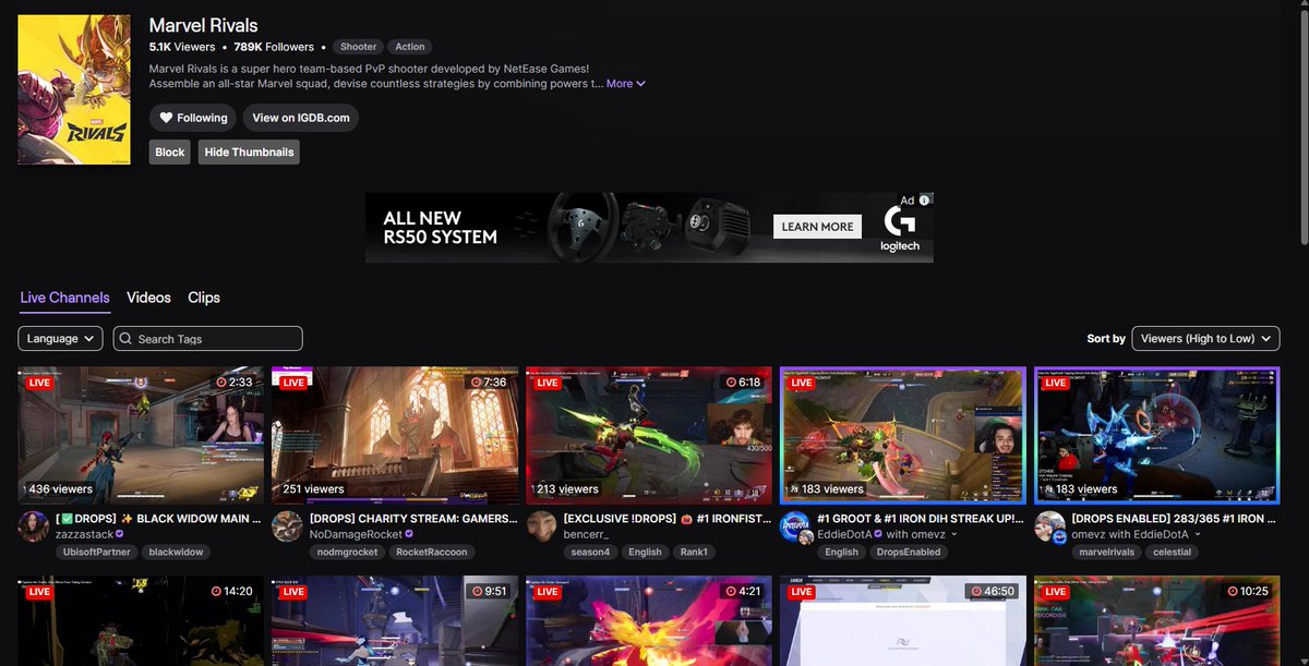 zazzastack's tweet image. I just wanted to show everyone how cool and epic our community is because on Saturday we had an awesome stream and you guys pushed me to the number 1 spot in the @MarvelRivals  category on @Twitch ‼️Thank you! ❤️