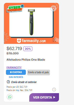 Setupactivo's tweet photo. La misma compré hace unas semanas a $53000. #Cybermonday es una estafa https://t.co/fSYBStDWjx