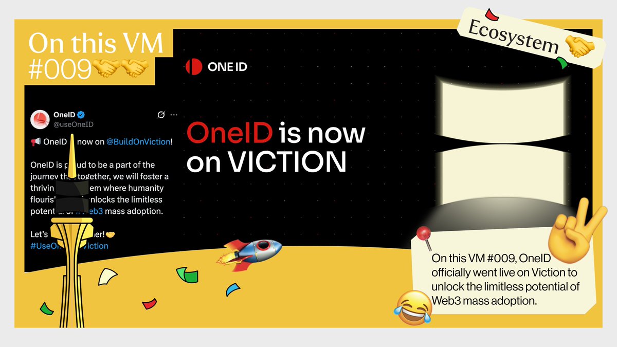 useOneID's tweet image. On this VM #009, OneID officially went live on Viction to unlock the limitless potential of Web3 mass adoption.
#731VMsandCounting #VictionTurns2

Keep buidling 🤝