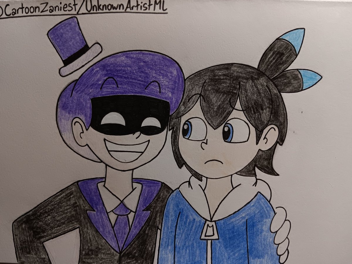 UnknownArtistML's tweet image. An art gift for @Cartoonzaniest2 (🎂)

Max Ishikawa meets Cosmosis.
The ringmaster is already besties, but it&apos;s gonna take some time for Max to be friends because it&apos;s his first time.

#CartoonZaniest #UnknownArtistML #Cosmosis #MaxIshikawa #OC #OriginalCharacter #TraditionalArt