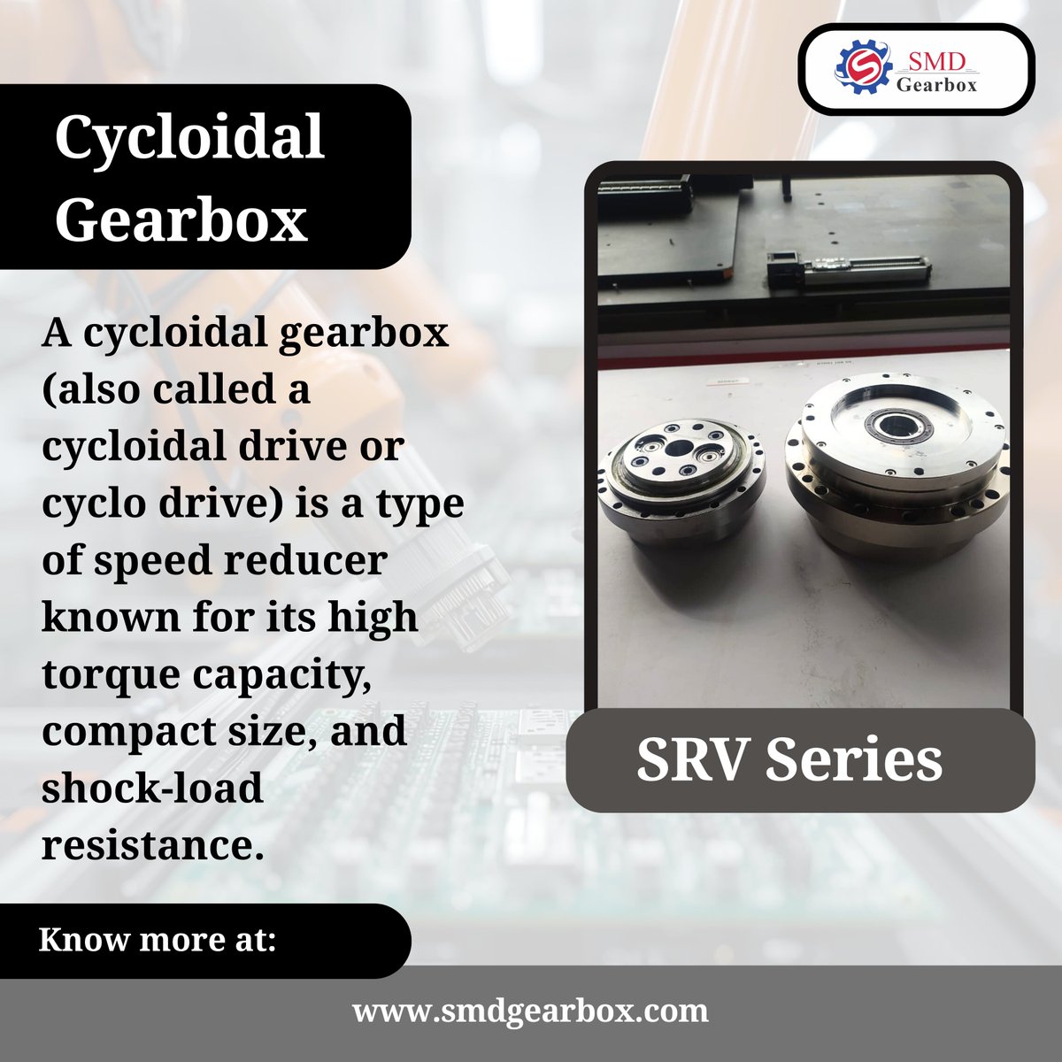 smd_gearbox's tweet image. SMD Cycloidal Gearbox – Compact, Powerful, and Precision-Driven for Automation

#SMDGearbox #CycloidalGearbox #CycloidalDrive #SMDSRVSeries #CTScanMachine #MRIMachine #FoodProcessing #Automation