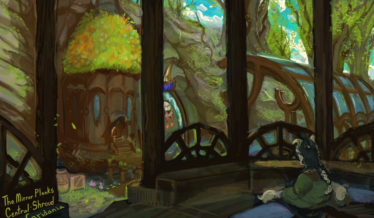 Lemonsinasoup's tweet image. Starting a series of some digital plein air in #ffxiv #ff14