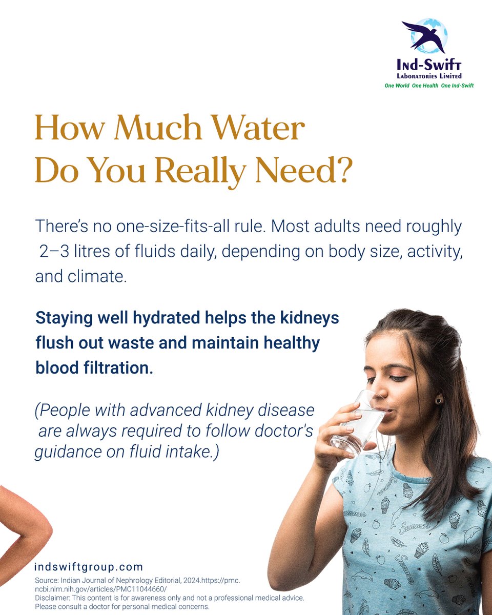 indswiftlabs's tweet image. Staying hydrated, eating balanced meals, and getting regular health checks can go a long way in protecting your kidneys — and your overall wellbeing. 💧

🌐 Visit us: indswiftgroup.com
📌 Follow us: Facebook | LinkedIn | Instagram

#KidneyHealth #IndSwiftGroup #IndSwiftLabs