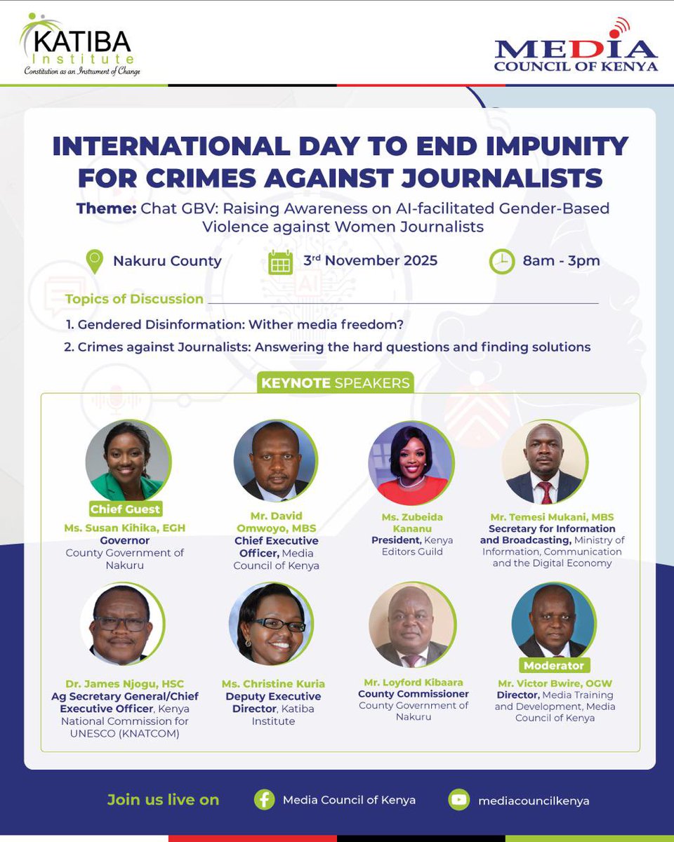 Lody______'s tweet image. A journalist is killed every 4 days globally. 💔
In 2025 alone: 248 in Gaza, 30+ in Sudan, others in Pakistan, Mexico, and Ukraine.
Their voices were silenced, let’s be the echo that never fades.
#IDEI2025KE #EndImpunity