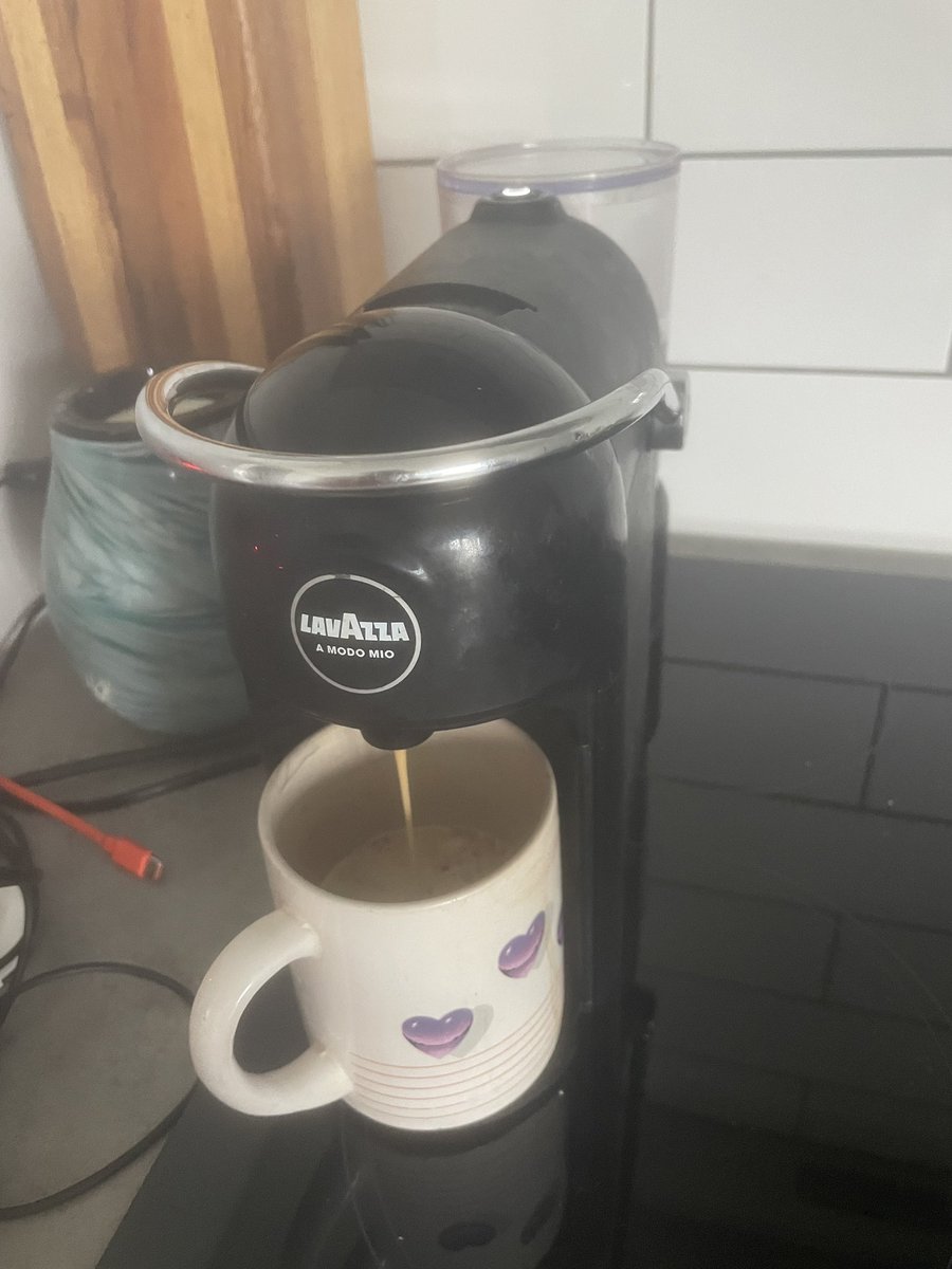 CathCath77's tweet image. Always good when the coffee machine works after a month away /usually it’s a bit dodgy. It’s the last pod…onto the ground now..#LAVAZZA