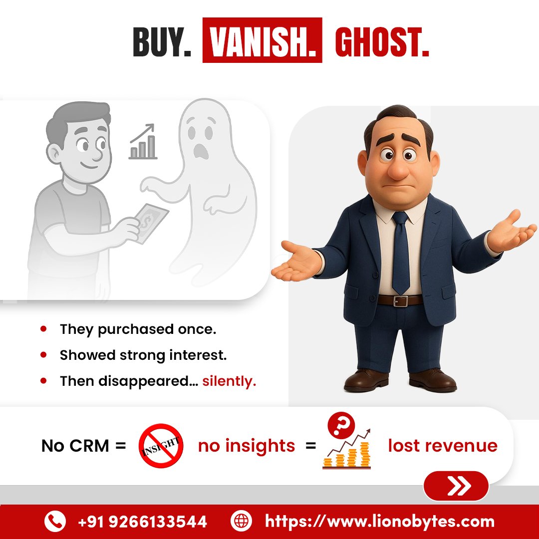 upadpro_x's tweet image. Your customers are talking — not with words, but with actions. 👀Are you listening?

With LionO360, you can track buying behavior, re-engage lost leads, and turn signals into real sales growth.

Book free demo! 

#LionO360 #SmartCRM #WorkSmartGrowFast #CustomerRetention