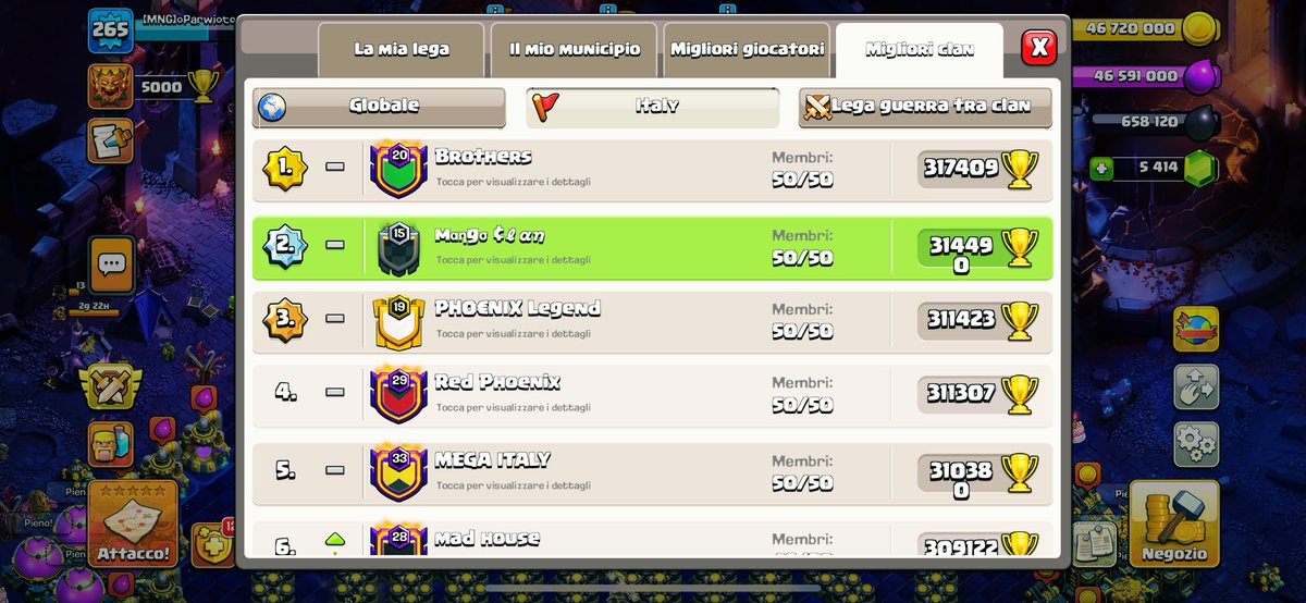 EsportsMNG's tweet image. 🇮🇹🥭Not Bad ,for the First time doing EOS as a Clan🤪
Appreciate everyone who joined us this month 💕🥭🇮🇹
#without💸💸
#ClashOfClans