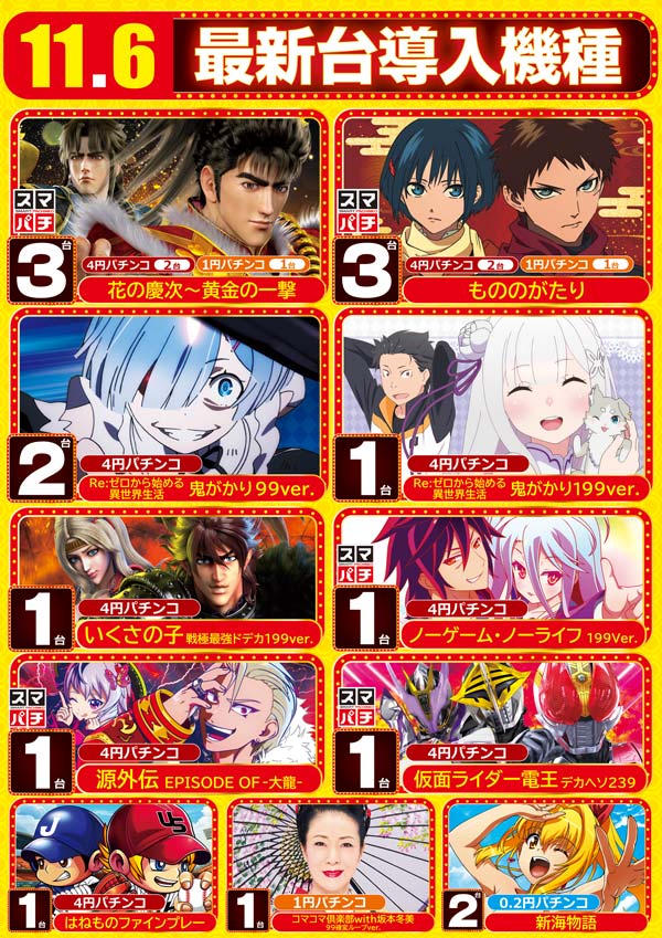 🌈1⃣1⃣月6⃣日（木）🌈 新🌈台🌈入🌈替 🌈トレンドタイム来店取材