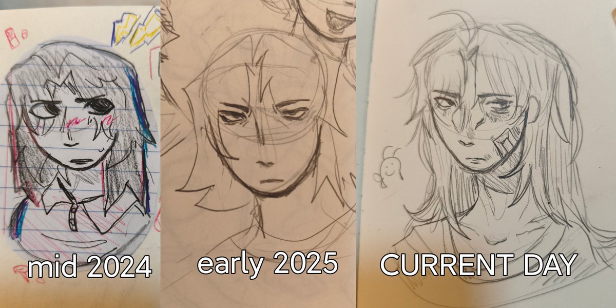 I always think I havent improved much and then I made this comparison 😭😭🙏