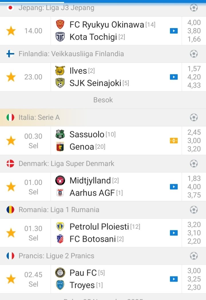 Parlindunganup's tweet image. Signal
- BTTS Yes
- O 2.5 or BTTS Yes
- Under 2.5
- O 2.5 or BTTS Yes
-U 2.5
- U 2.5 or BTTS No