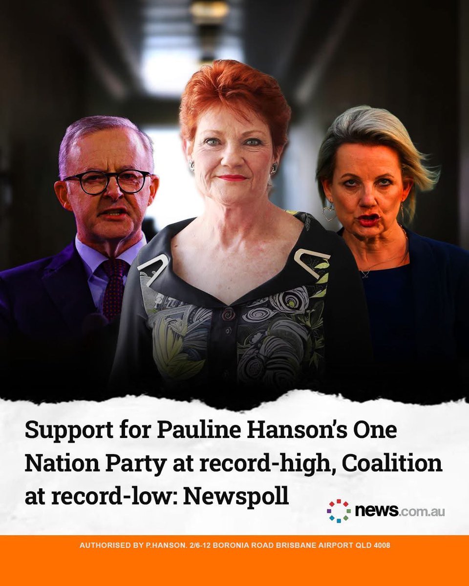 BREAKING: One Nation is now just within 9% of beating the Liberals/Nationals - single digits. Australians have had enough of high electricity prices, and they are blaming the Liberals and Nationals who signed up to Net Zero in the first place. The public mood is shifting against
