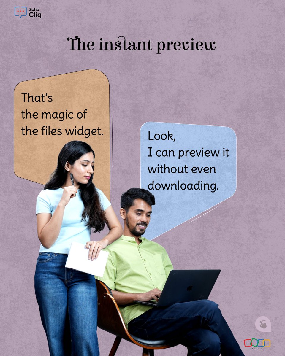 ZohoCliq's tweet image. A Cliq classic that keeps saving the day!
Forget the file hunts, downloads, and chaos. Everything’s right in your Files hub.💡