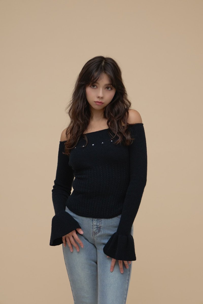 Shannon tulle knit tops andmary black andmary Shannon tulle knit