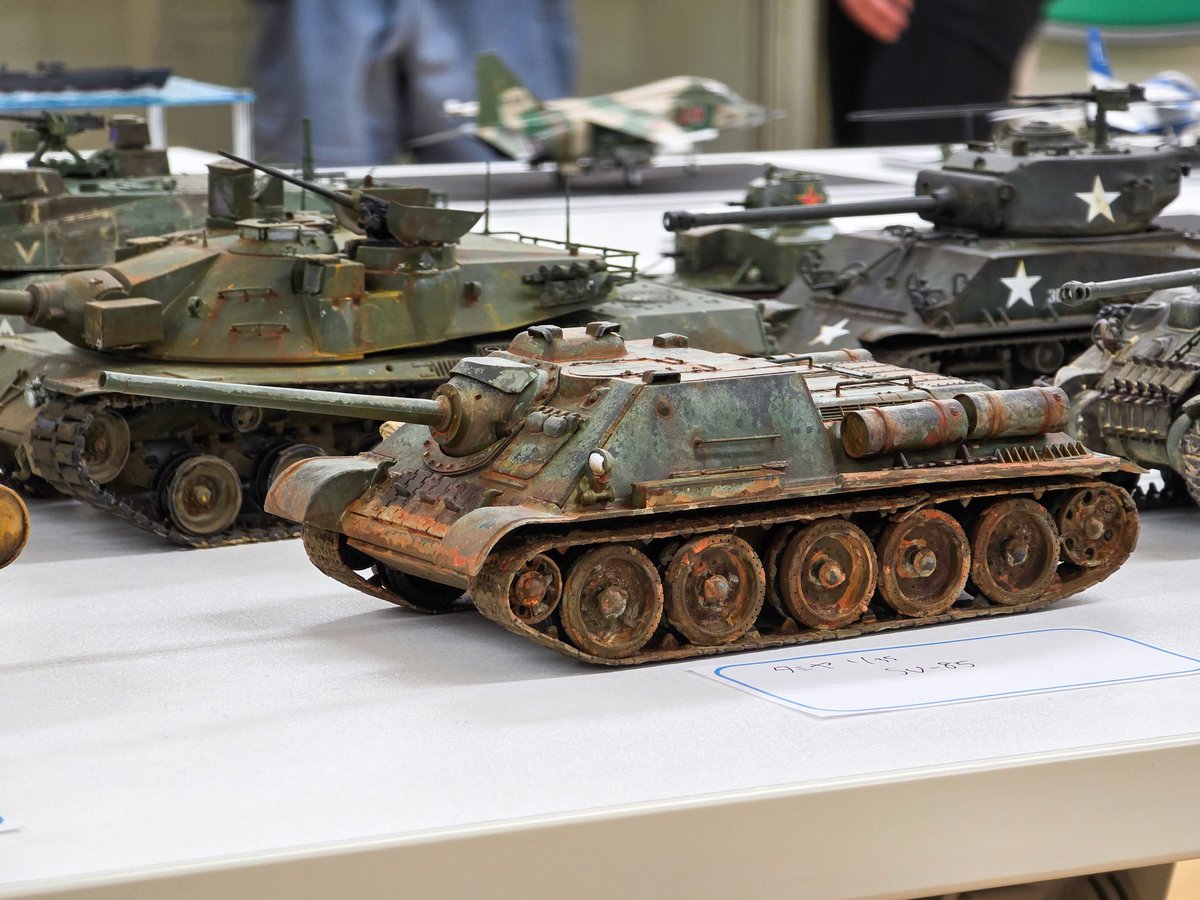 akita_mokei's tweet image. タミヤ 1/35 SU-85(再撮影)