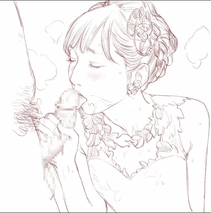 Shim()さんから送られてきた奥様描いた。ウエディングドレスのまましてもらいました。めちゃくちゃ可愛いんよな、、