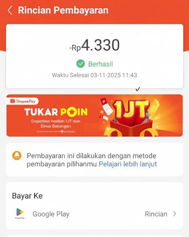 geulissee's tweet image. Promo Robux Restock📌

*80 robux cuma bayar 4k
*Voucher diskon 15k

Caranya
1. Ambil vouchernya di sini:
s.shopee.co.id/6psapVaaGl?sha…
Atau di sini:
s.shopee.co.id/VyXI23jIo?shar…
3. Top up di aplikasi Roblox
4. Pilih metode pembayaran shopeepay dan apply vouchernya