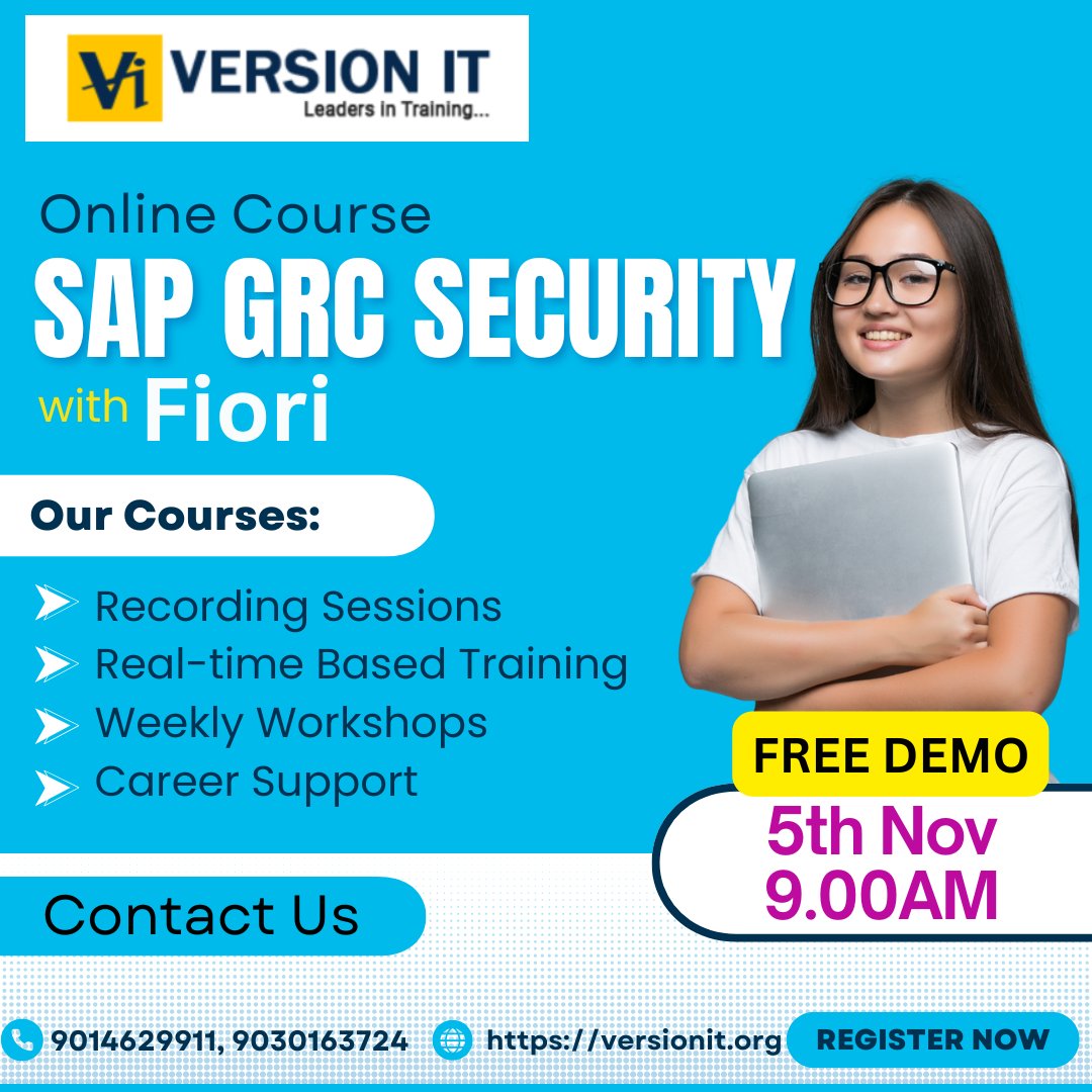 PVersionit's tweet image. ChatGPT said:

🚀 New Batch Alert: SAP GRC Security Training – Hyderabad!

📅 Demo: 5th Nov | ⏰ 9 AM | 💻 Online
👉 Register: forms.gle/U1uUyQERx8jwVJ…
#SAPGRC #SAPSecurity #SAPJobs #SAPTraining #SAPHyderabad #VersionIT