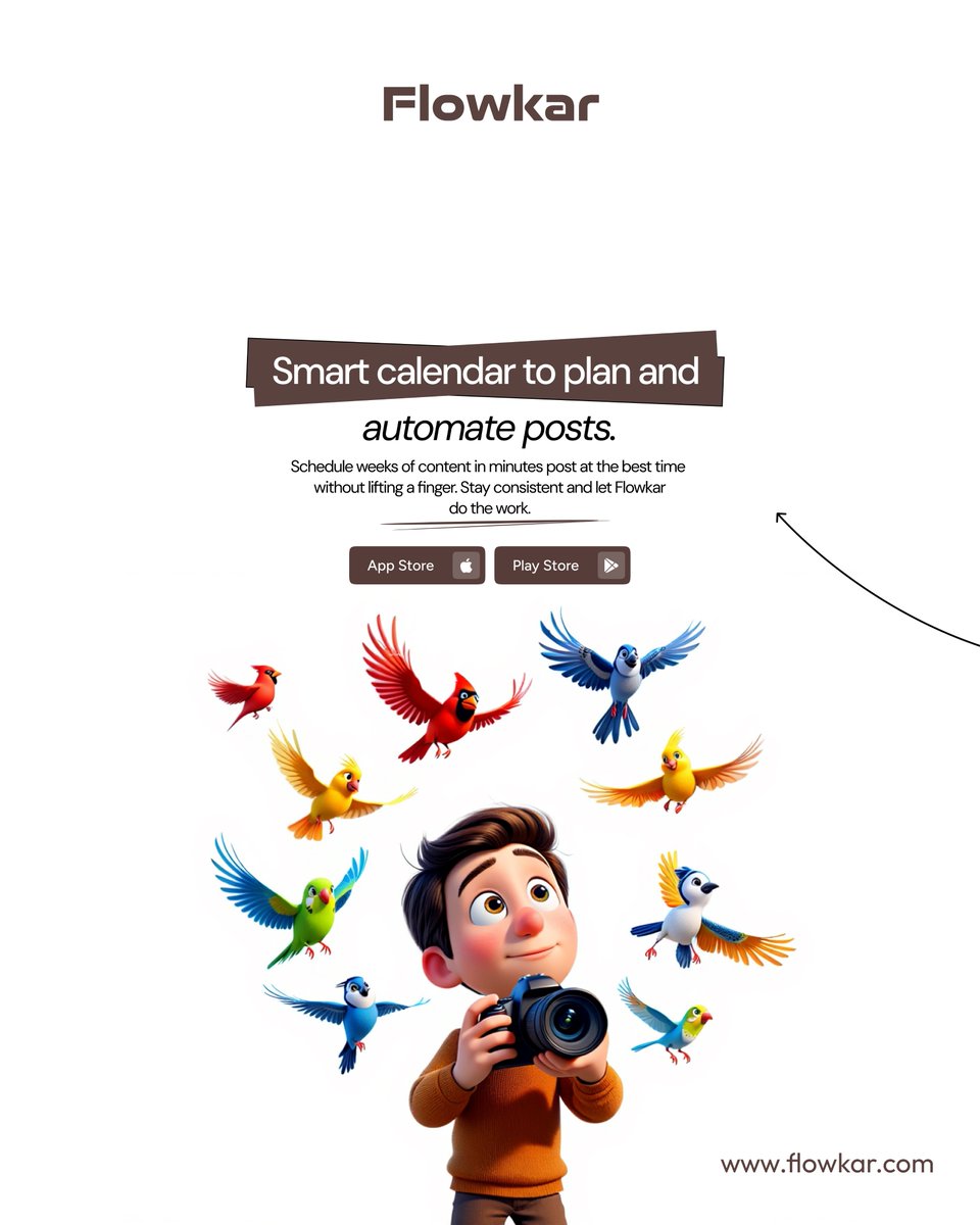 flowkar_app's tweet image. Imagine your posts flying out right on time - every time.
That’s Flowkar’s smart calendar doing the work for you.

#Flowkar #SocialMediaAutomation #PostPlanner #ContentCreators #MarketingMadeEasy
