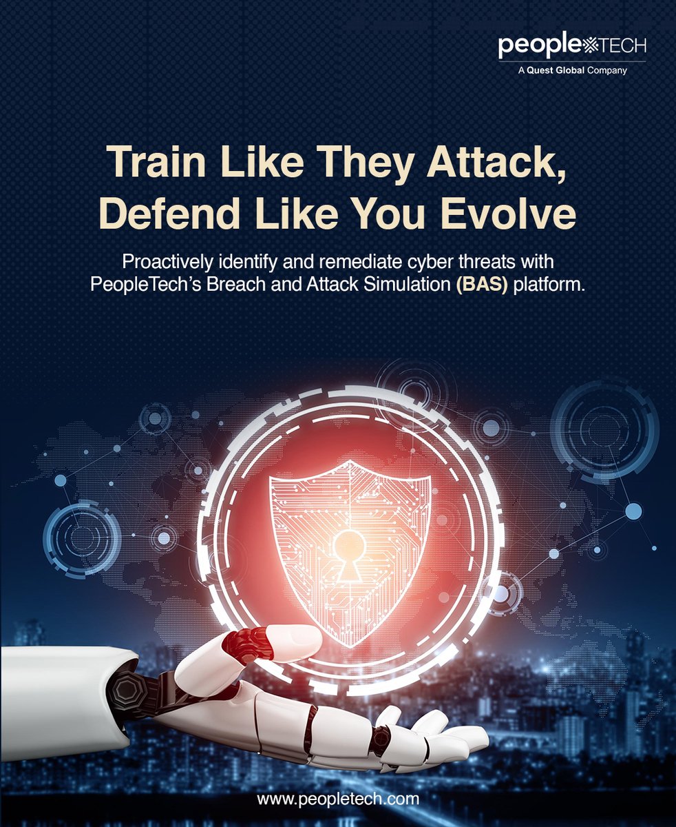 PeopleTechInc's tweet image. Don’t just react, evolve.
BAS empowers teams to move beyond reactive defense and build an intelligence-driven cybersecurity ecosystem.
For more info: peopletech.com/bas

#CyberSecurity #BAS #InfoSec #ProactiveDefense