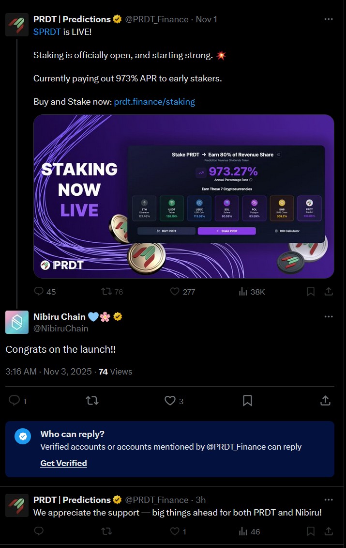 Overdin's tweet image. Well, @NibiruChain also supporting scam projects like @PRDT_Finance 
It takes one to know one, you have been warned.
#Scam #CryptoScam