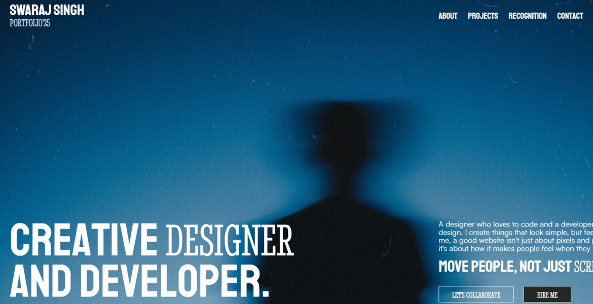 cssnectar's tweet image. New #WebDesign Inspiration SwarajSingh Portfolio’25 cssnectar.com/css-gallery-in…