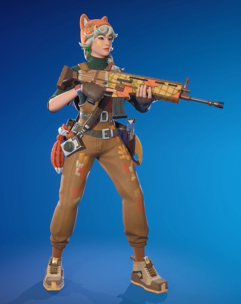 Dahja3D's tweet image. My Kala fit 🦊🎨 #Fortnite