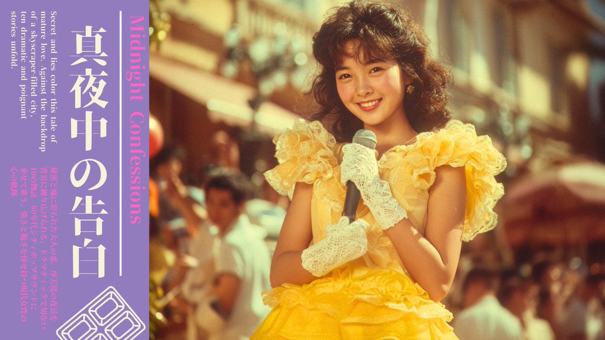 RetroIdol's tweet photo. ちょっと中森明菜さんの初期のアイドルイメージしてみました♪

【80s Japanese City Pop】真夜中の告白｜日本のレトロプレイリスト
https://t.co/eOQiGSp5xh

#シティポップナイト  #citypop #シティポップ https://t.co/nxGLq0UzzH