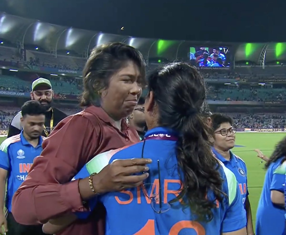 Jhulan Goswami broke down in tears last night as the Indian women’s team lifted the World Cup.

A tall, middle-class girl from Chakdaha, Bengal, she grew to become one of the fastest and greatest bowlers the sport has ever seen. With 255 ODI wickets, a world record, she stands so