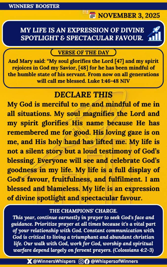 Declare this:

God is merciful to me and mindful of me in all situations. My soul magnifies the Lord, and my spirit glorifies His name because He has remembered me for good. His loving gaze is on me, and His holy hand has lifted me. My life is not a silent story but a loud