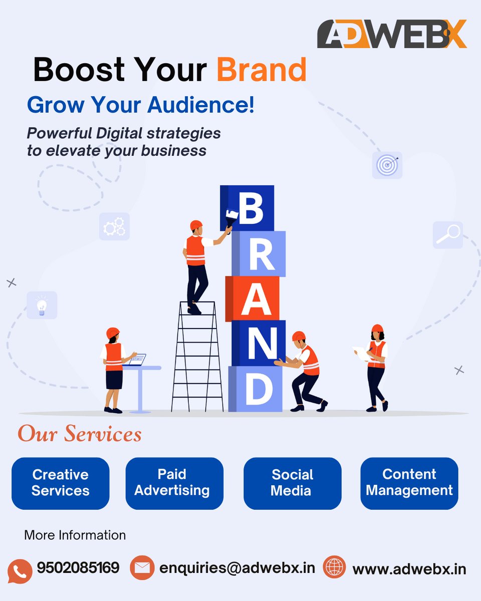AdWebxX's tweet image. Upgrade Your Brand with Our Expert Designers | Elevate Your Brand Presence. Call Us - 9502085169