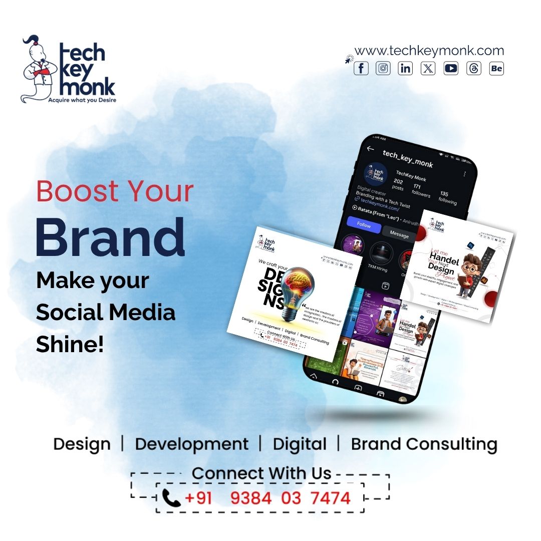 TechKeyMonk's tweet image. Boost your brand.
Make your social media shine. 🌟
Let’s build something bold together.
📲 techkeymonk.com
#TechKeyMonk #DigitalDesign #Branding #SocialMediaMagic #GrowOnline