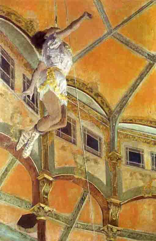 impression_ists's tweet image. Edgar Degas, Miss La La at the Cirque