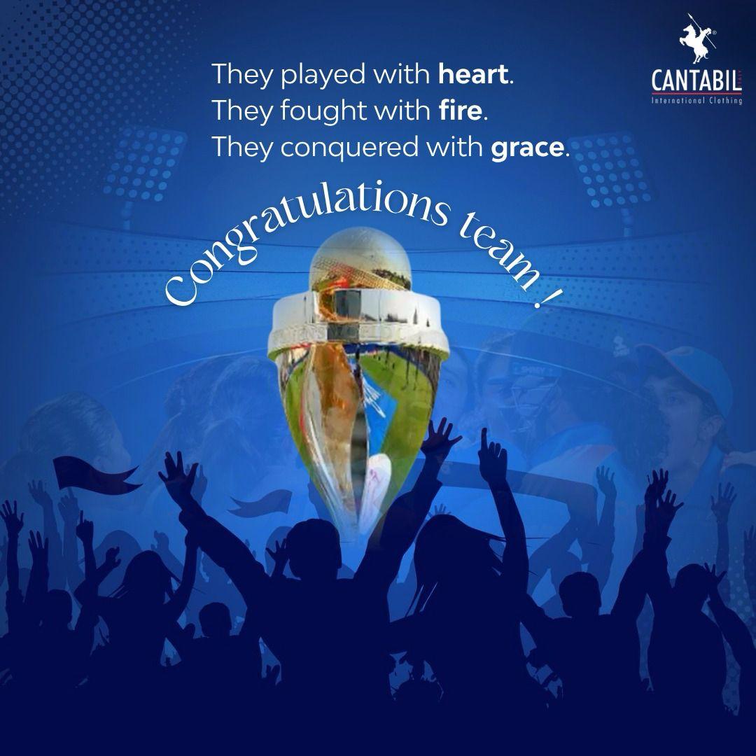 India lifts the World Cup and creates history ! 🇮🇳🏆

Here’s to celebrating victory in true Cantabil fashion — confident, timeless, and proudly Indian. 💙✨

#Cantabil #CantabilIndia #IndianCricketTeam #CricketWorldCup #TeamIndia #WomensWorldCup2025 #MondayMotivation