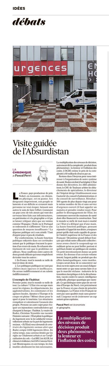 Pourquoi dépensons-nous autant pour si peu de résultats? Où passe l’argent public? Quelques éléments de réponse dans ma chronique <a href="/LesEchos/">Les Echos</a>. #Absurdistan