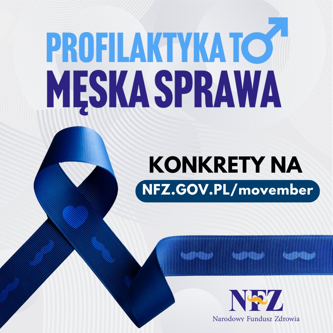 NFZ_GOV_PL's tweet image. 📅 Miesiąc świadomości męskich nowotworów

🚹 Panowie, Wasze #zdrowie jest dla nas priorytetem, ale potrzebujemy Waszej pomocy. 🫵

🥸 Przyłączcie się do akcji #Movember z #NFZ — zapuśćcie wąsy i umówcie się na badania.

💪 Bo #PROFILAKTYKA to (też) męska sprawa!

💡 Więcej w…