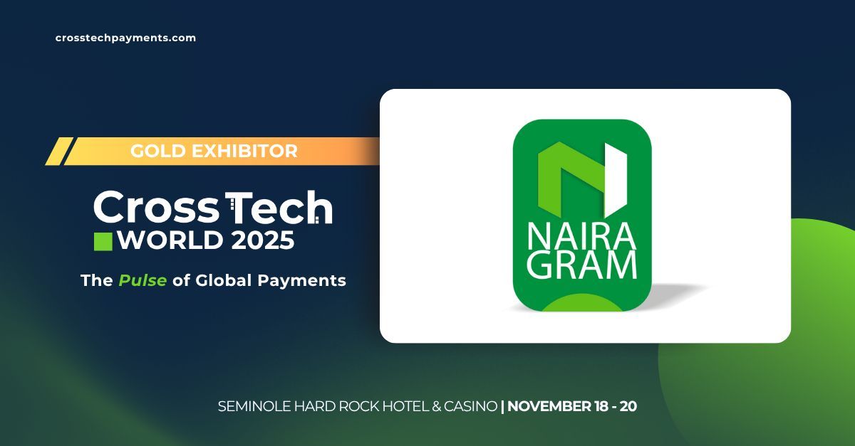 Proud to welcome @Nairagramllc as a Gold sponsor of #CrossTechWorld2025 

Together, we’re driving innovation in fintech &amp; cross-border payments.

📅 Nov 18–20 | Miami

🎟️ Don’t miss it → crosstechpayments.com