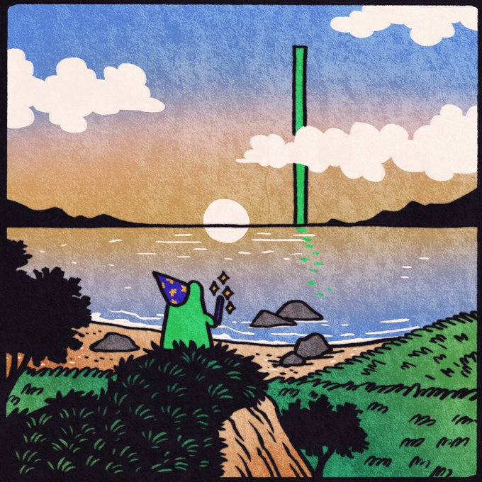 Frug is out casting magic and making large green candles to the moon for <a href="/mysticdao/"></a> . He the biggest bag worker of them all.