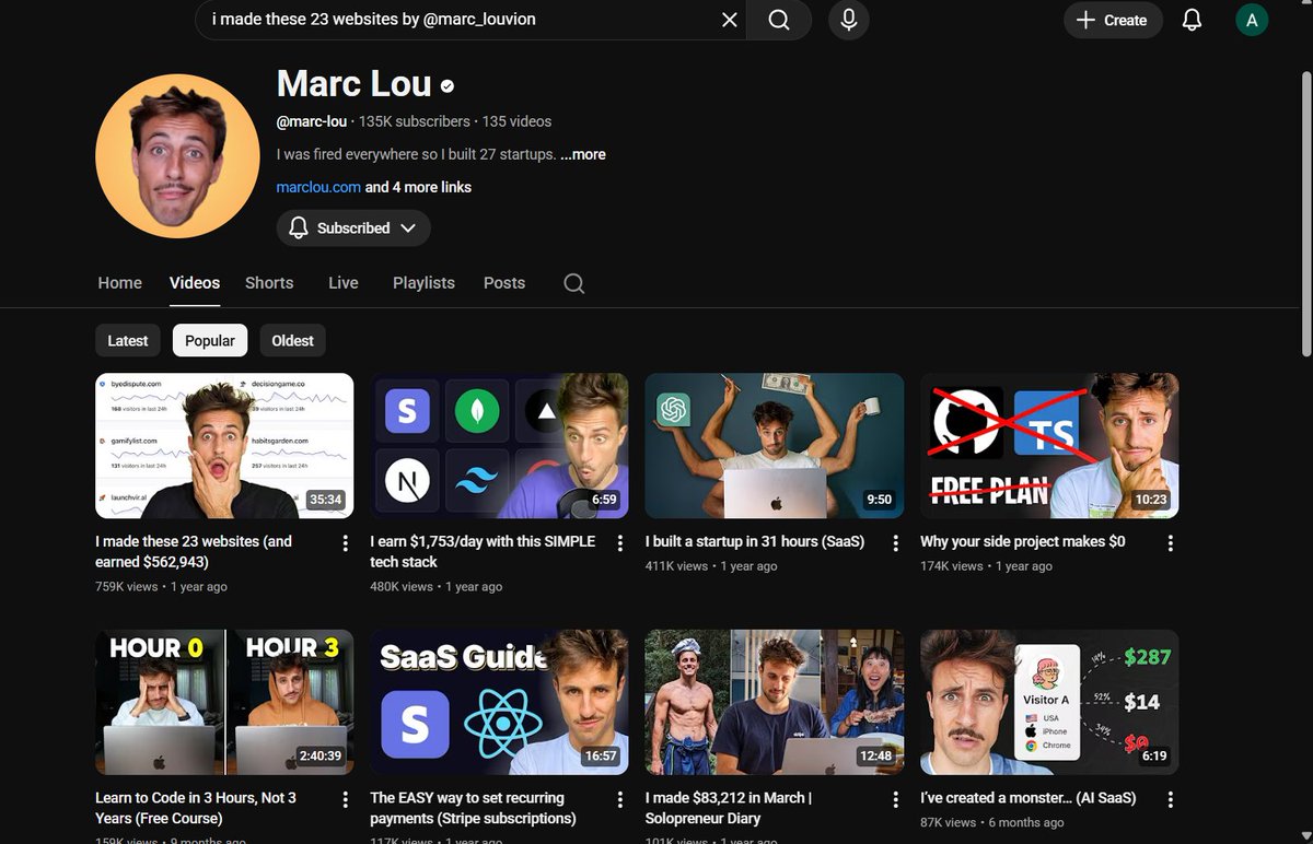 DailyCodeLog's tweet image. Wow, what a nice surprise!  
Today is my 20th birthday, and suddenly Marc Lou&apos;s video appeared in my feed. 
 He&apos;s literally underrated but really great.