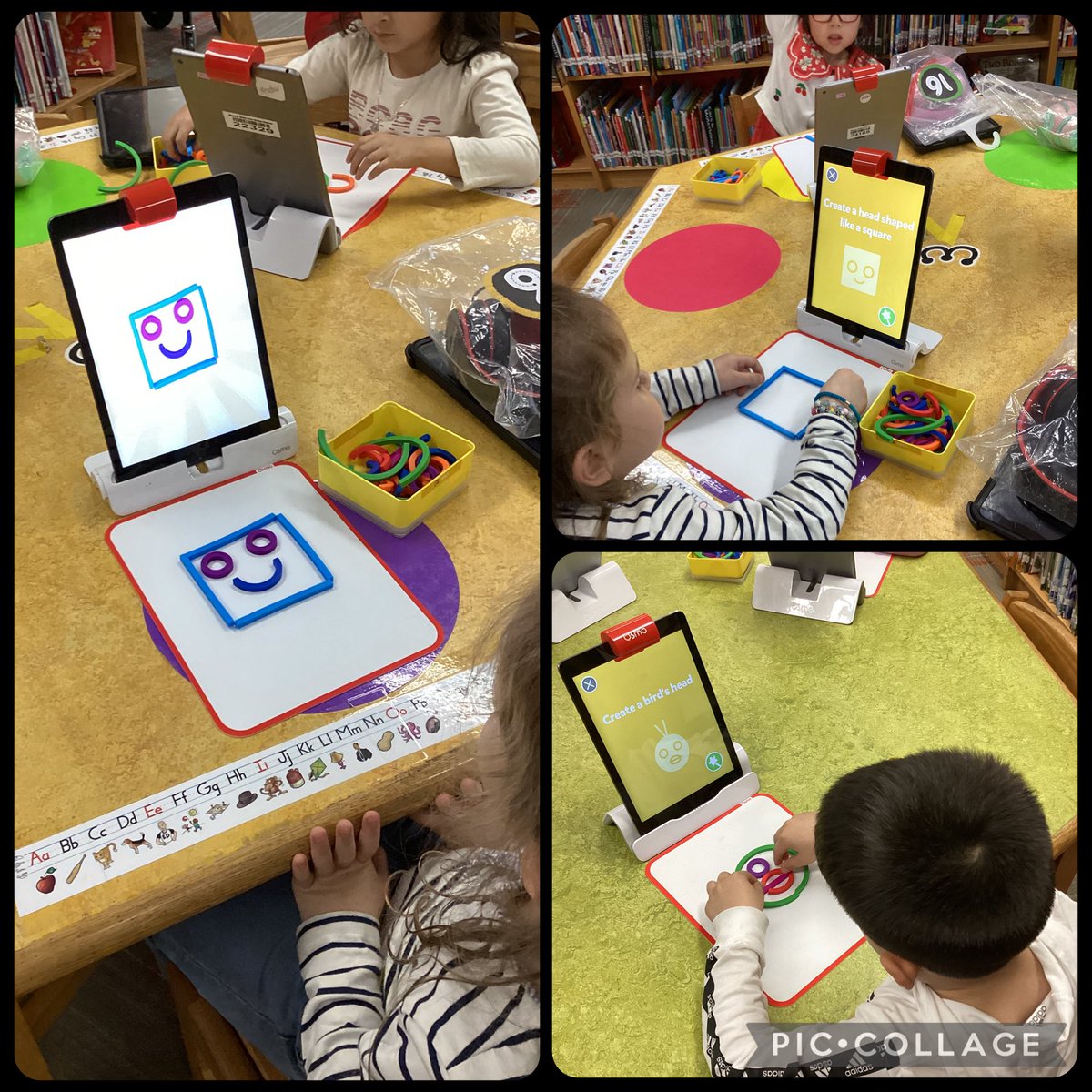 LeviLibrary's tweet image. Our kindergarten learners developed visual perception skills by playing with Osmo Squiggle.  @MeadowDriveElem