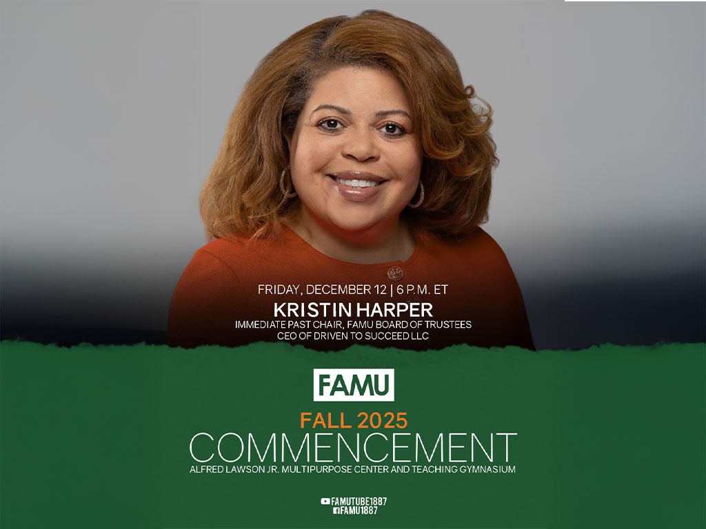 FAMU_1887's tweet photo. BIG NEWS, Rattlers! 🐍🔥

Entrepreneur, marketing visionary, and proud alumna Kristin Harper is coming home to deliver the Fall 2025 Commencement address!

See her live on Dec. 12 at 6 p.m. in the Al Lawson Center.

📖 Read more: https://t.co/DjZOL3Jy6w 

#FAMUGrad25 🎓 https://t.co/vGOcS182aB