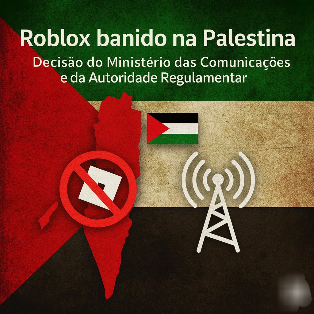 Roblox_NewsX's tweet image. 🚨 ATUALIZAÇÃO | Roblox proibido na Palestina 🇵🇸

De acordo com o Ministério das Comunicações e Economia Digital da Palestina e a Autoridade Reguladora em Ramallah, o Roblox foi banido completamente no território palestino. 
A decisão, segundo as autoridades, tem como…