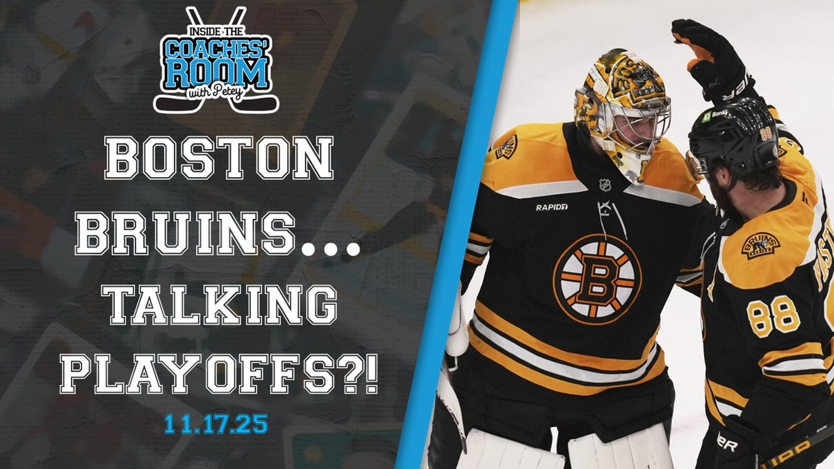 🎙️ NEW Inside the Coaches' Room POD

ex NHL Video Coach talks about:
🐻 Bruins in 1st ?!
🏡 Home ice advantage, does it matter
❌ Do coaches dislike players?  YUP
🦣 Utah Mammoth Minute

Podcast
youtu.be/j9cxfL7nWOY