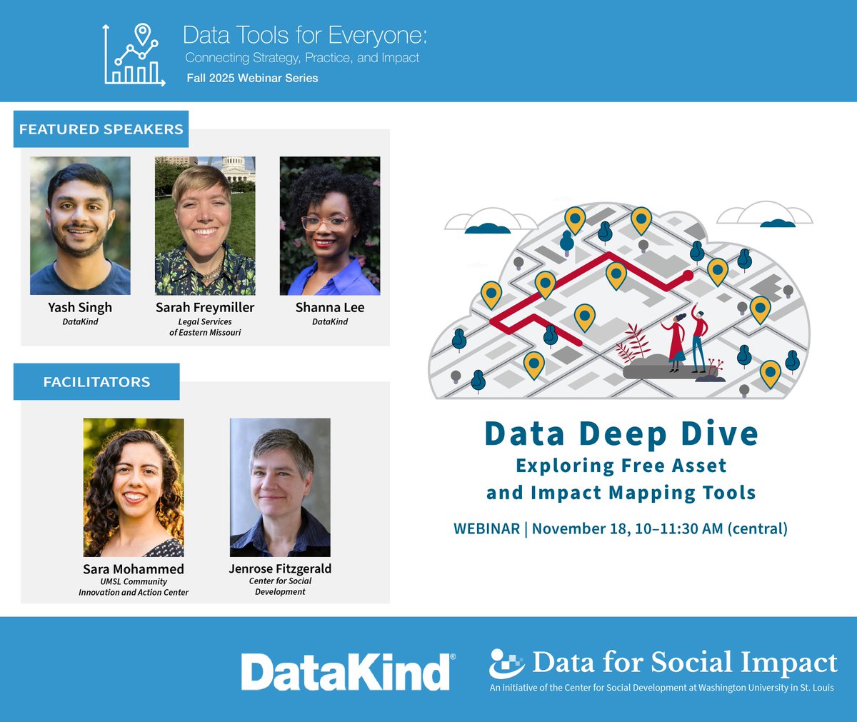 csdwustl's tweet image. Tomorrow at 10 (CT), @DataKind &amp;amp; CSD&apos;s Data for Social Impact initiative will lead a deep dive into #Ladder, a free tool for mapping &amp;amp; illustrating #SocialSector impact. Save your spot: csd.wustl.edu/data-tools-25-…

#DataforGood #DataforImpact #nonprofit #NonprofitLeaders #socialwork