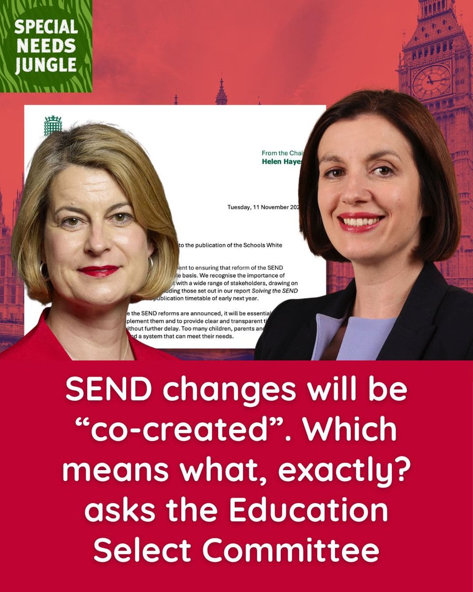 SpcialNdsJungle's tweet photo. On SNJ Today: The @CommonsEd  @helenhayes_ seems a bit sceptical in her reply to Bridget Phillipson's letter that said #SEND changes will be “co-created” Who can blame her—and we're here for it! @TaniaLT  brought the popcorn 👀 🍿
https://t.co/sQuwM8yZUB https://t.co/f98PDhsuUJ