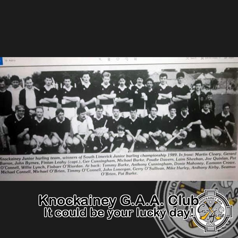 Play Online: lottoraiser.ie/Knockainey/
Tuesday, 18th November the Jackpot will be: € 3,500