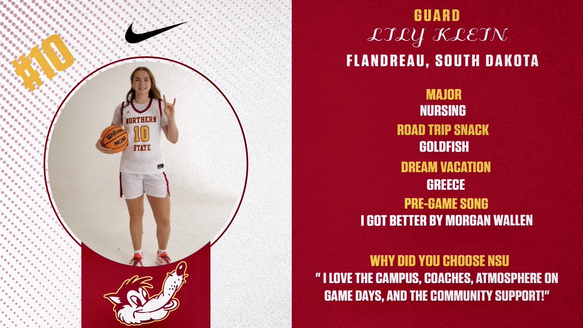 nsuwolves_wbb's tweet image. Get to know our Sophomore #️⃣1️⃣0️⃣
Lily Klein! 🐺🏀

#GoWolves
