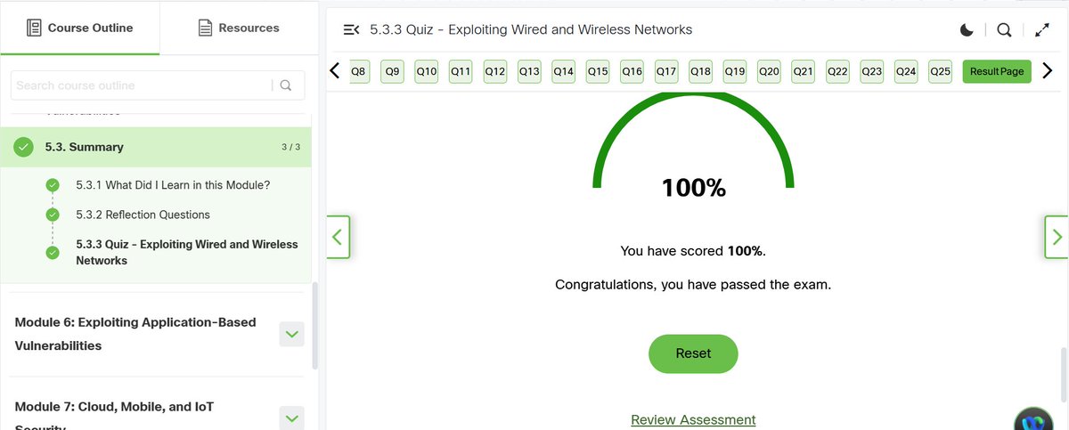 Cyber_Rine's tweet image. Day49-50
 #365daysofcoding
I took this quiz to test what I&apos;ve learnt in module 5.
I got it right after the first attempt.
I proceeded to the next module.
@ireteeh
@Adanna_techie